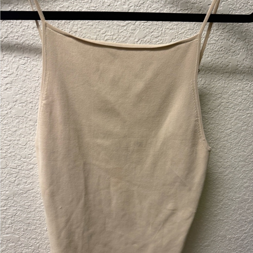 Zara Beige Spaghetti-Strap Camisole